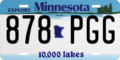 MN license plate 878PGG