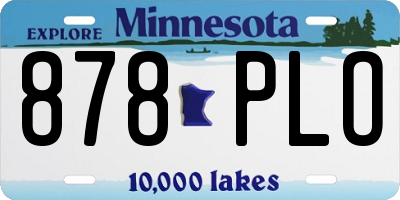 MN license plate 878PLO