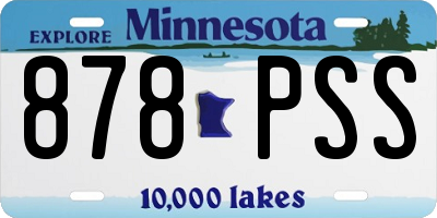 MN license plate 878PSS