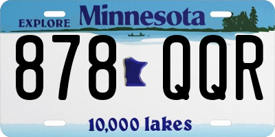 MN license plate 878QQR