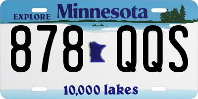 MN license plate 878QQS