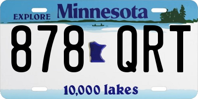 MN license plate 878QRT