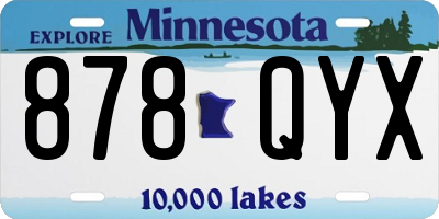 MN license plate 878QYX