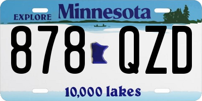 MN license plate 878QZD