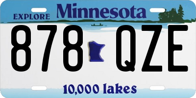 MN license plate 878QZE