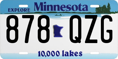 MN license plate 878QZG
