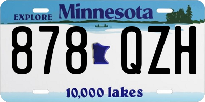 MN license plate 878QZH
