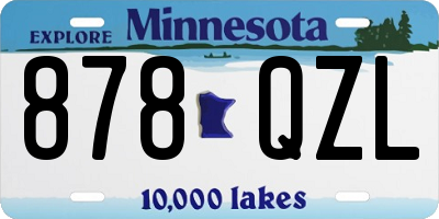 MN license plate 878QZL