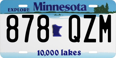 MN license plate 878QZM