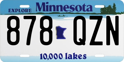 MN license plate 878QZN