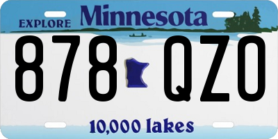 MN license plate 878QZO