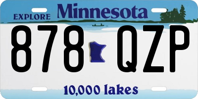 MN license plate 878QZP