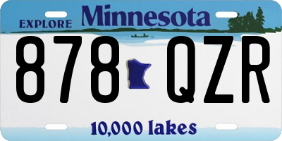 MN license plate 878QZR