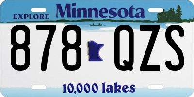 MN license plate 878QZS