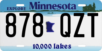 MN license plate 878QZT