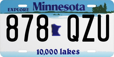 MN license plate 878QZU