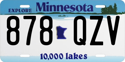MN license plate 878QZV