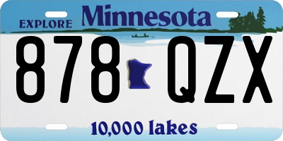 MN license plate 878QZX