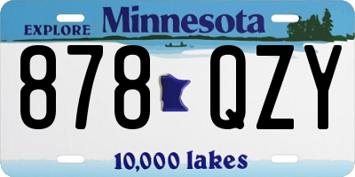MN license plate 878QZY
