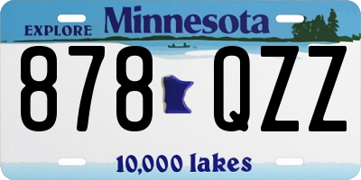 MN license plate 878QZZ