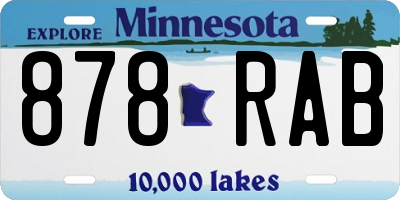 MN license plate 878RAB