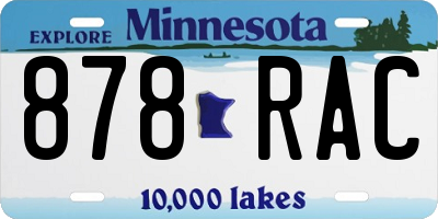 MN license plate 878RAC