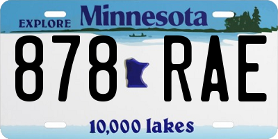 MN license plate 878RAE