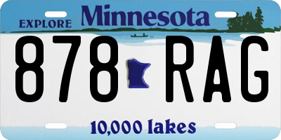 MN license plate 878RAG