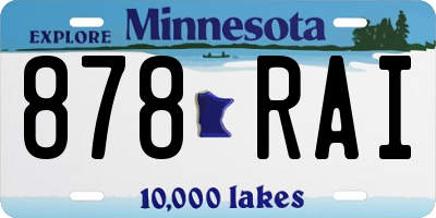 MN license plate 878RAI