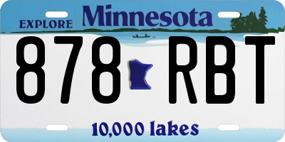 MN license plate 878RBT