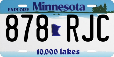 MN license plate 878RJC