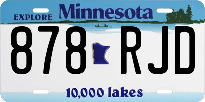 MN license plate 878RJD
