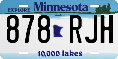 MN license plate 878RJH