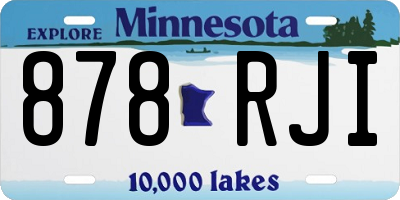 MN license plate 878RJI