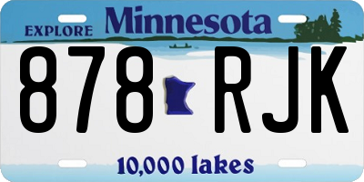 MN license plate 878RJK