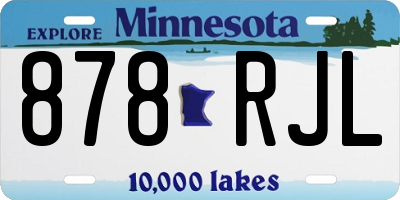 MN license plate 878RJL