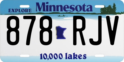 MN license plate 878RJV
