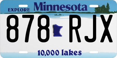 MN license plate 878RJX