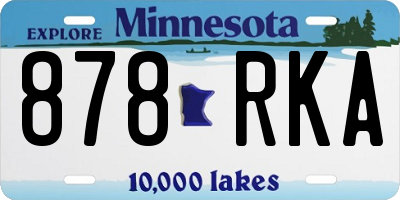 MN license plate 878RKA