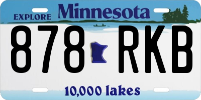 MN license plate 878RKB