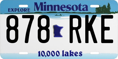 MN license plate 878RKE