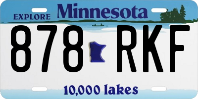MN license plate 878RKF