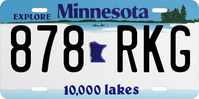 MN license plate 878RKG