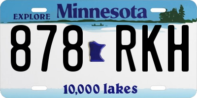 MN license plate 878RKH