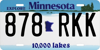 MN license plate 878RKK