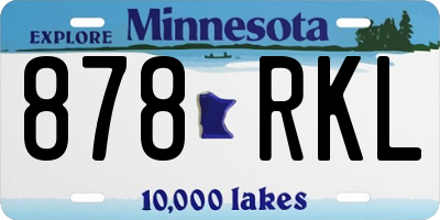 MN license plate 878RKL