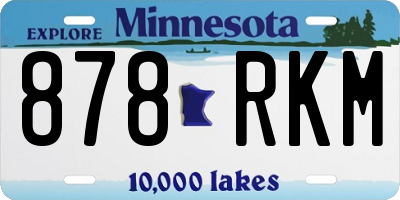MN license plate 878RKM