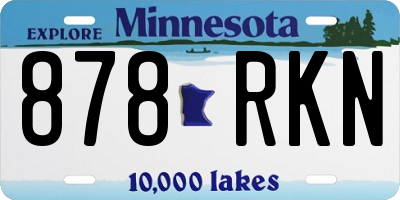 MN license plate 878RKN