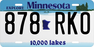MN license plate 878RKO