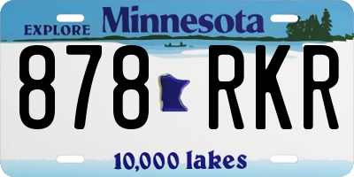 MN license plate 878RKR